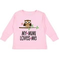 thumbnail image 3 of Inktastic My Mimi Loves Me Girls Owl Girls Long Sleeve Toddler T-Shirt, 3 of 5