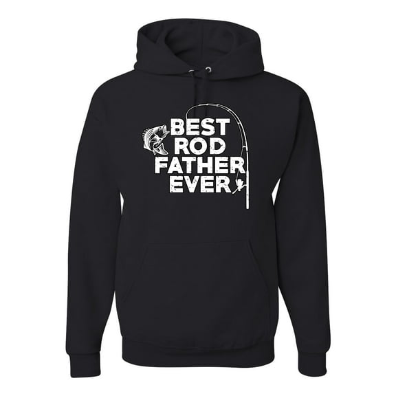 Wild Bobby, Best Rod Father Ever, Father's Day, Unisex Graphic Hoodie Sweatshirt, Black, Small