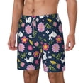 thumbnail image 2 of Xecao Floral Rabbit for Men's Swimming Trunks Swim Trunks Quick Dry Swim Shorts with Mesh Lining Funny Swimwear Bathing Suits, 2 of 9