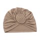 thumbnail image 2 of Guardurnaity Pañuelo de algodón para la cabeza, sombrero, mezcla de flores rosas, gorros Hijabs de moda, tela elástica, tocado atractivo, Camello 2piezas, 2 of 6