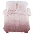 thumbnail image 6 of Mainstays Shaggy Faux Fur 3 Piece Blush Pink Comforter Bed Set, Comforter and Shams, King, 6 of 7