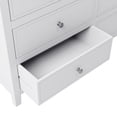 thumbnail image 5 of Modern Dresser with 7 Drawers, Solid Wood Storage Organizer with Water-Resistant Design & Metal Handle for Bedroom,154LBS Weight Capacity, White, 5 of 6