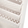 thumbnail image 4 of M Buder Estantería Móvil de 5 Niveles con Ruedas Librería Extraíble Rotativa Multicapa para Oficina Dormitorio Sala de Estar Blanco 75.5 cm / 29.7 inches Organizador de Libros y Revistas, 4 of 9