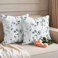 thumbnail image 2 of Sage Green Pillow Covers 2 Pack Eucalyptus Leaf Spring Plant Pillowcase Waterproof Outdoor Throw Pillow Cover for Patio Garden Square Cushion 16”x16”, 2 of 9