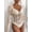 Apricot, variant on New European and American Style Women's Burgundy Floral Lace Long Puff Sleeve Corset Bodysuit Deep V Neck Sheer Mesh Fitted Shapewear Top