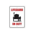 thumbnail image 2 of Lifeguard on Duty Novelty Sign, Metal Wall Decor - 10x14 inches, 2 of 4