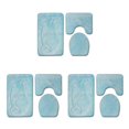 thumbnail image 1 of ZheElen 3x Absorbent Bath Rug Set Bathroom Dry And Fresh Easy To Install Polyester Absorbent Bath Mat For Bathtub And Shower PJ210908-A010 3Set, 1 of 6