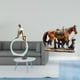 thumbnail image 2 of Figura De Niña, Estatua De Caballo, Escultura De Mujer, Centro De Mesa, Dormitorio, Regalo Para Lectores, Estantería, Arte Abstracto De Granja, Adorno, Decoración De Escritorio, Colección, 2 of 8