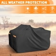 thumbnail image 3 of Housse pour VTT pour Can-Am Outlander 1000 XT-P 2015-2017 4 Roues Housse de Quad avec Sac de Rangement Tissu Oxford Imperméable avec Revêtement PU Protection contre le Soleil et la Pluie Extérieur Noir, 3 of 6