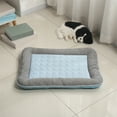 thumbnail image 6 of PEONAVET Cooling Dog Bed, Summer Ice Silk Pet Bed for Dog Cats, Portable Washable Dog Mat, Non Slip and Wear Resistants Pet House(21.6×17.7In, Blue) Up to 50% off, 6 of 6