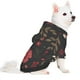 thumbnail image 2 of Fotbe Fly Agaric and Flowers Sudadera con Estampado para Perros Pequeños – Suéter con Capucha para Mascotas, Tela Suave de Forro Polar con Bolsillo-Large, 2 of 7