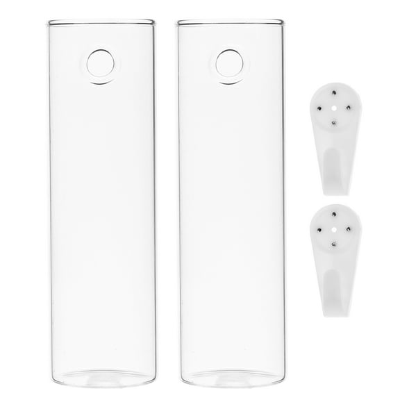 GAXIRE Transparent Wall Flower Pot Wall Hanging Vase Planter 2Pcs