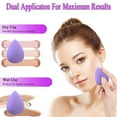 thumbnail image 5 of Trianu Makeup Sponge Holder with Makeup Sponge - Beauty Blender Sponge & Silicone Double-sided Breathable Travel Beauty Makeup Blender, Shatterproof Makeup Sponges Case for Women (Purple), 5 of 7