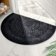 thumbnail image 1 of Half Round Door Mat Non-slip 60x90cm Entryway Doormat Easy Clean Rugs Indoor Outdoor Entry Decoration For Home, Garage, Patiomorocco Black B 1 Pc, 1 of 1