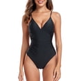thumbnail image 3 of RELLECIGA&nbsp;Women's V Neck Cutout One Piece Swimsuits, 3 of 6