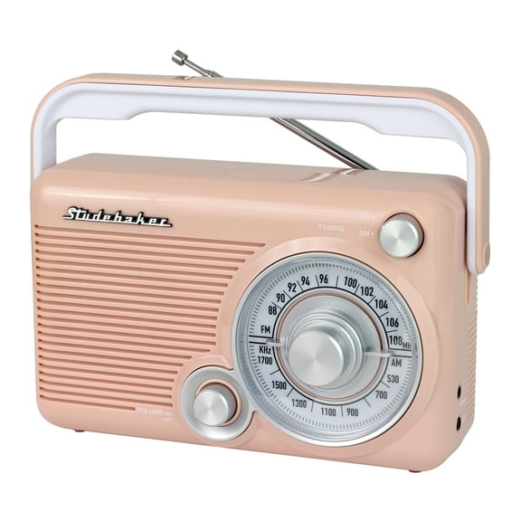 Studebaker Portable AM/FM Radios, Beige, SB2002RG