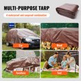 thumbnail image 6 of BENTISM Tarp 12 x 16 ft 16Mil Heavy Duty Waterproof Plastic Poly Tear UV Resistant, 6 of 9