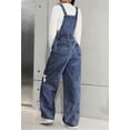 thumbnail image 6 of Pants for Girls Denim Overalls Snowflake Washed Wide Leg Jumpsuit With Bow Casual Fashion For Teen Girls(Size:10-11Years), 6 of 8