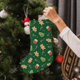 thumbnail image 5 of Fuzoiu green Christmas Element Print 18 inches Christmas Stockings, Personalized Christmas Stockings,for Family Decorations Hanging Ornament for Xmas Holiday Party, 5 of 7