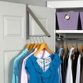 Hold N’ Storage Retractable Over the Door Clothes Hanger Valet Rod
