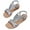 Silver, variant on Summer Sandals for Women Summer New Plus Size Casual Diamond Women's Elastic Beach Wedge Sandals