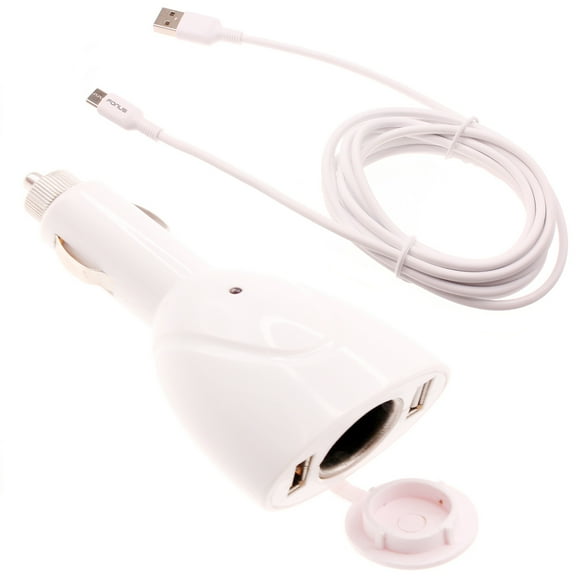 2-Port USB Charger for Motorola Razr  (2023) Phone - 6ft Type-C Cable Power Cord DC Socket Splitter USB-C Wire Adapter for Motorola Razr Plus (2023)