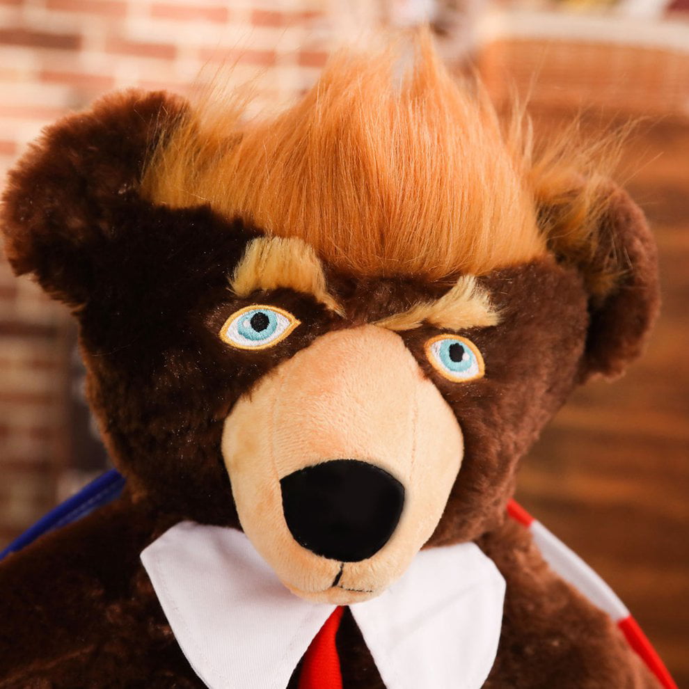 Donald Trump Bear Plush Toys New Cool USA President Bear Stuffed Dolls toys Gift 