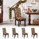 thumbnail image 1 of Fundas para sillas navideñas con luces y pelotas - Fundas de cuadros festivos para sillas de comedor, decoración navideña roja y verde, 1 of 6