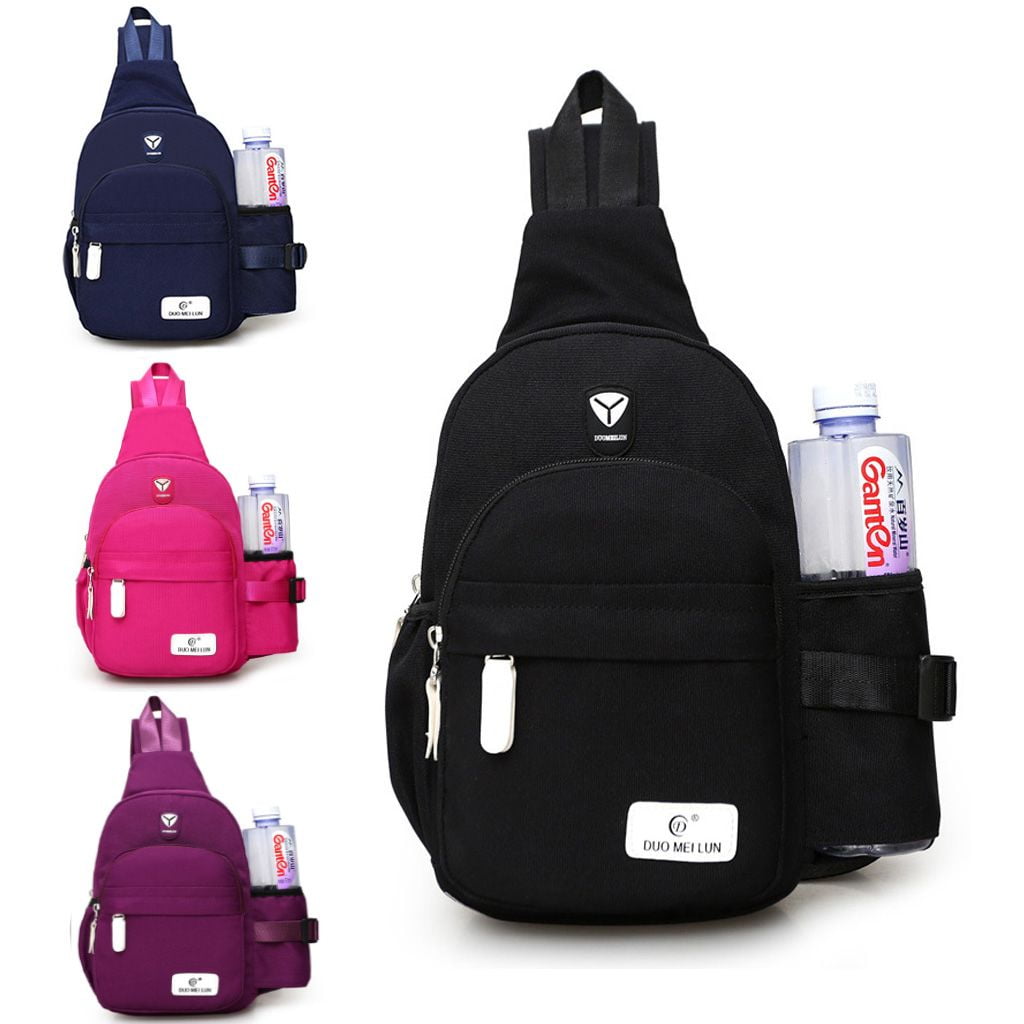 Sixtyshades Men Women Nylon Crossbody Shoulder Chest Bag Waterproof  Unbalance Sling Backpack Messenger Bag for Travel Hiking  (7.1