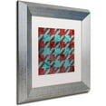 thumbnail image 2 of Trademark Fine Art "Houndstooth IV" Canvas Art by Color Bakery White Matte, Silver Frame, 2 of 4