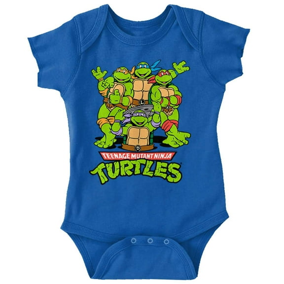 Teenage Mutant Ninja Turtle Gang Romper Boys or Girls Infant Baby Brisco Brands 6M