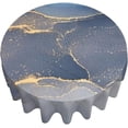thumbnail image 3 of Marble Tablecloth 60 Inch Round Blue Gold Table Cloths Waterproof Rustic with Wrinkle Resistant for Party Picnic Home Dinning Decor, 3 of 6