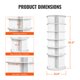 thumbnail image 4 of Zapatero giratorio Tower VEVOR de 6 niveles, que gira 360°, blanco, 4 of 9