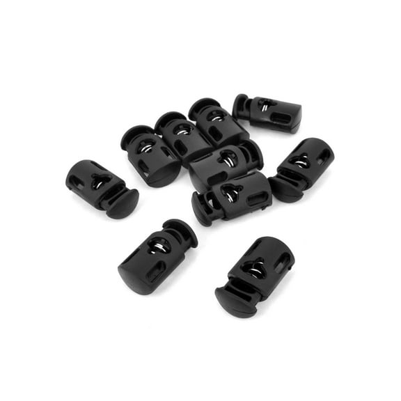 Unique Bargains 8mm x 5mm Hole Size Rope Clamp Bags Tent Cord Locks Stoppers 10 Pcs