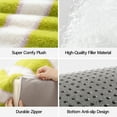 thumbnail image 2 of Mewoofun Fluffy Soft Dog Bed Couch, Large Cat Sofa for Dogs &Cats,Green & White,35.5 x 23.6, 2 of 7