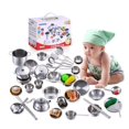 thumbnail image 2 of Juguetes para jugar a las casitas, juguetes anticaída de acero inoxidable para niños y niñas, juego de juguetes de cocina para niños, 2 of 5