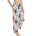 thumbnail image 2 of Uemuo Lilies Flowers Pattern Women's Wide Leg Palazzo Lounge Pants with Pockets Light Weight Loose Comfy Casual Pajama Pants-Medium, 2 of 9