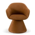 thumbnail image 2 of Risa Modern Rust Fabric Swivel Dining Chair, 2 of 6