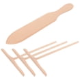 thumbnail image 1 of 1 juego de espátulas de madera para crepes, kit para hacer panqueques, para el hogar, con espátula, 1 of 5