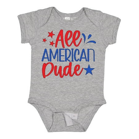 

Inktastic 4th of July All-American Dude with Stars Gift Baby Boy Bodysuit