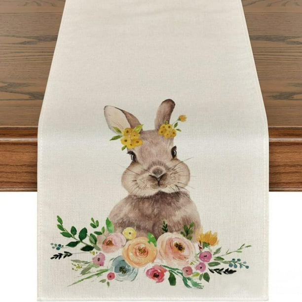 ¡Compre 2 y obtenga 3! Camino de mesa del día de Pascua, mantel feliz, decoraciones de mesa navideñas