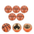 thumbnail image 2 of Raindrops 5Pcs Orange Basketball Shaped Valve Caps Decorative Car Tire Stem Caps Universal Fit, 2 of 8
