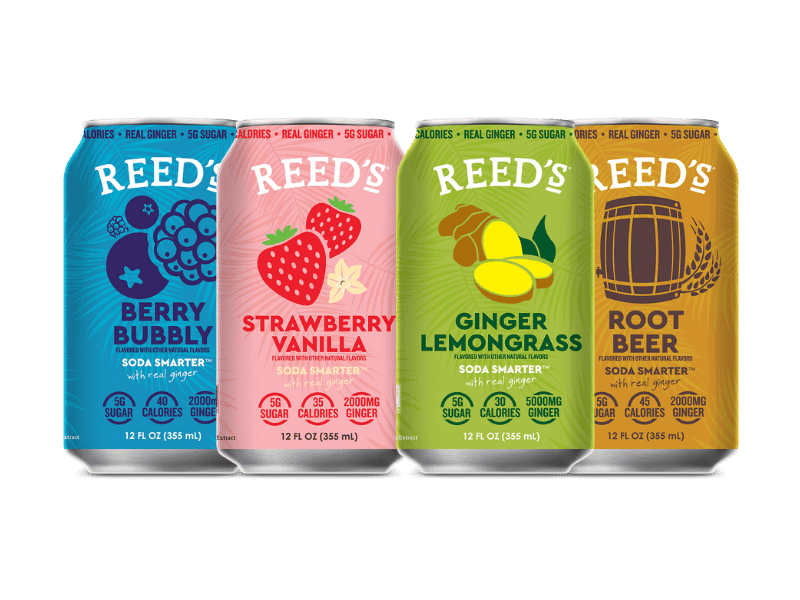 Reed's Strawberry Vanilla Functional Soda, 12 fl oz, single can