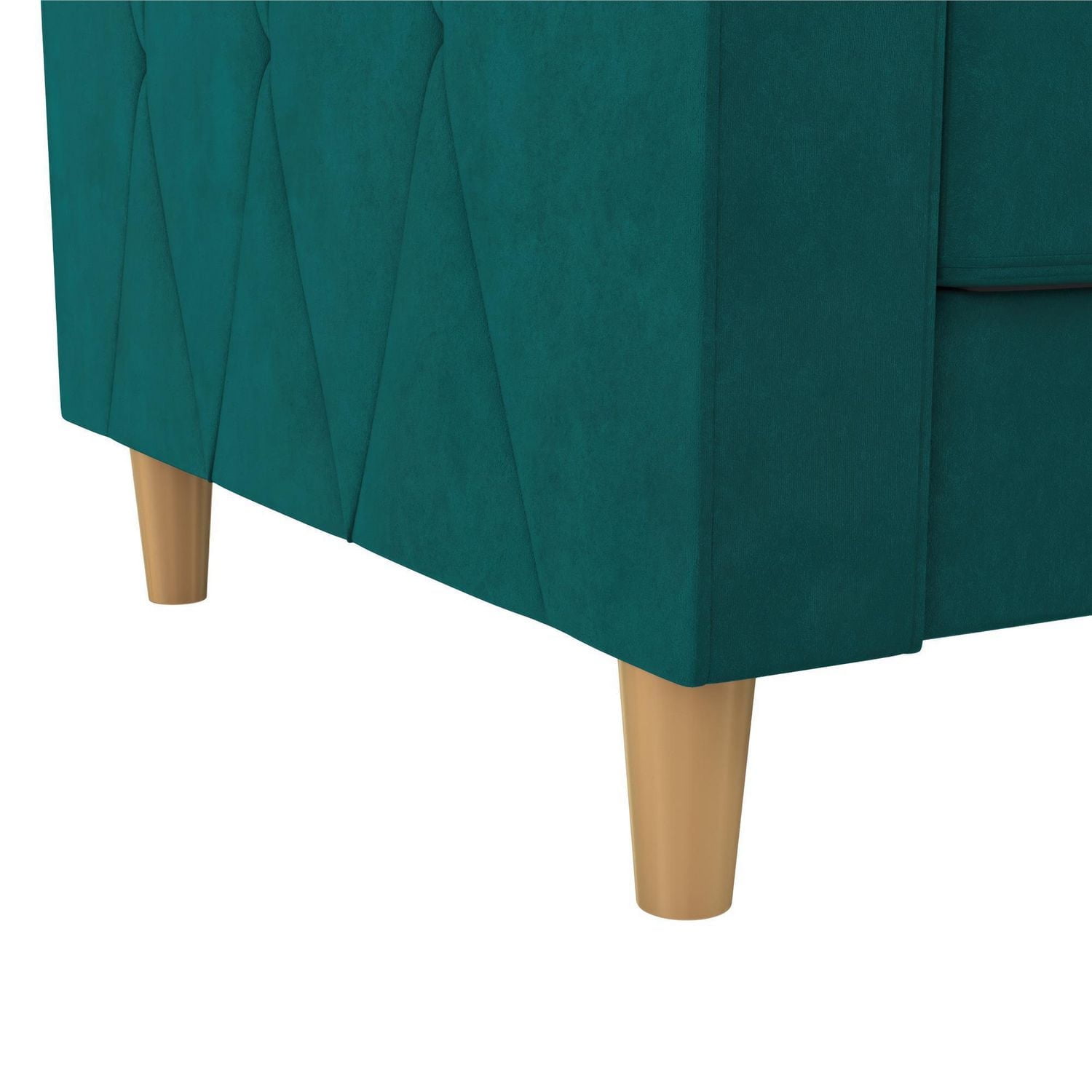 CosmoLiving Liberty Futon with Storage, Green Velvet