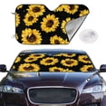 thumbnail image 3 of Lsque Sunflower 6 Car Windshield Sun Shade | Accordion Folding Style Auto Shade for Car Truck SUV Van | Blocks UV Rays Sun Visor Protector | Medium, 3 of 7