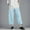Sky Blue, variant on TRUBKH Linen Pants for Women Palazzo Pants Elastic Waist Straight Leg Flowy Pants Resort Wear for Women Beach Pants for Women Tall Sweatpants for Women Barrel Palazzo Pants Flowy Gauze Army Green L