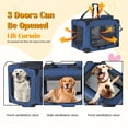 thumbnail image 7 of Zephypaws  Portable Dog Crate,40"x27"x27" Collapsible Dog Travel Crate for Medium/Large Dogs with Soft Blanket,Foldable Bowl & Poop Bag Dispenser,Indoor & Outdoor Use,Blue, 7 of 7