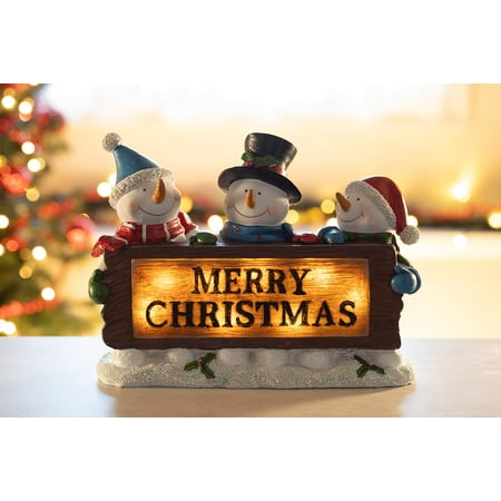 Dawhud Direct | Vp Home Merry Christmas Snowman Trio Led Holiday