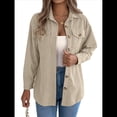 thumbnail image 2 of Camisa de Punto para Mujer, de Otoño, de Corta, de , de Larga, con Botones Albaricoque M, 2 of 9