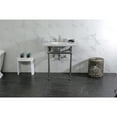 thumbnail image 2 of Kingston Brass LMS30MB8 Pemberton 30" Carrara Marble Console Sink with Brass Legs (8-Inch, 3-Hole), Carrara Marble White/Brushed Nickel, 2 of 8